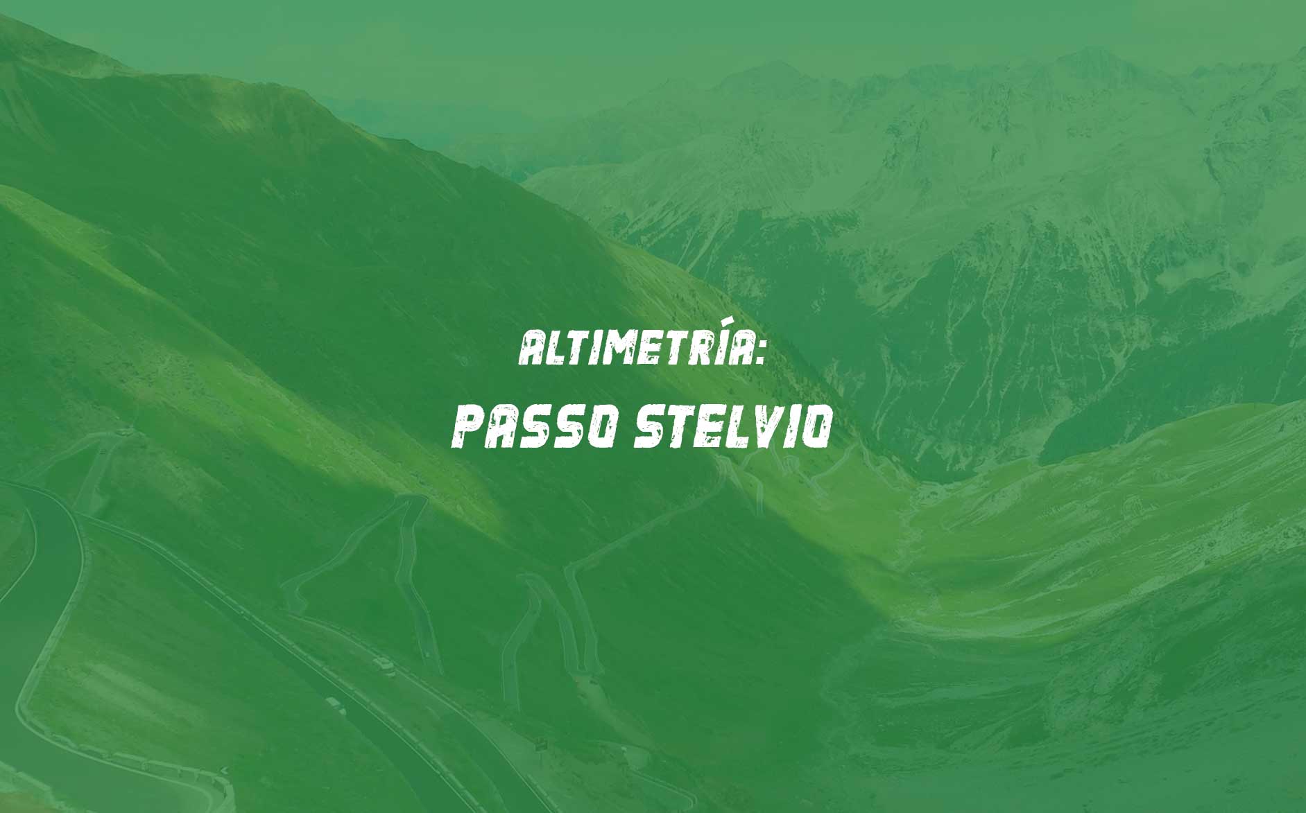 Altimetría del Passo Stelvio en Dolomitas