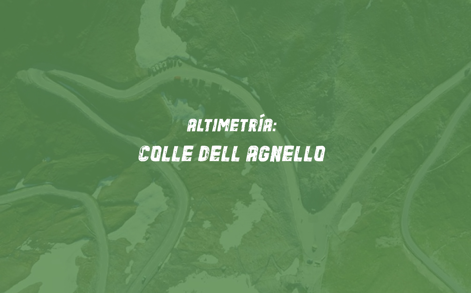 Altimetría ciclista de Colle dell Agnello